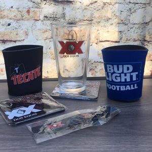 2/$25 Dos Equis Glass, Coasters and Key Chain Set